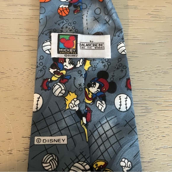 Disney Mickey Mouse Unlimited Sports Tie Necktie Volleyball Basketball Football - Picture 5 of 6